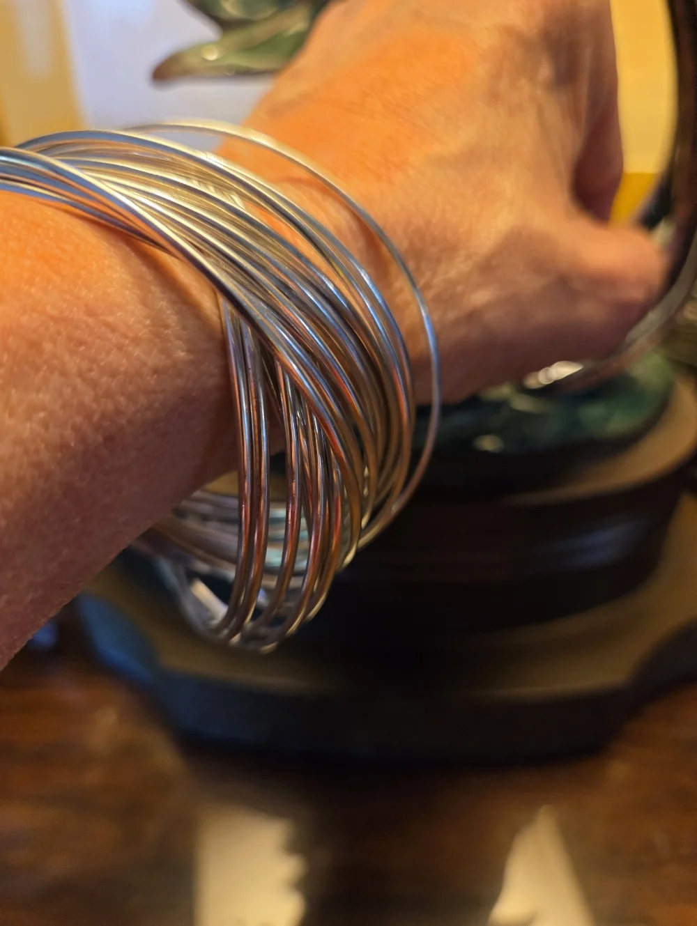 Vintage Sterling Silver 925  Silpada 21 Salute Connected Bangles - Picture 9 of 12